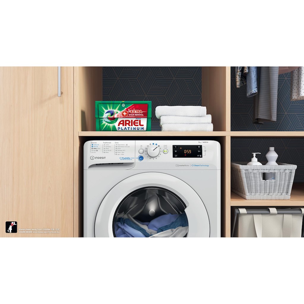 Indesit BWE 91496X WV UK Freestanding 9kg Washing Machine - Image 2
