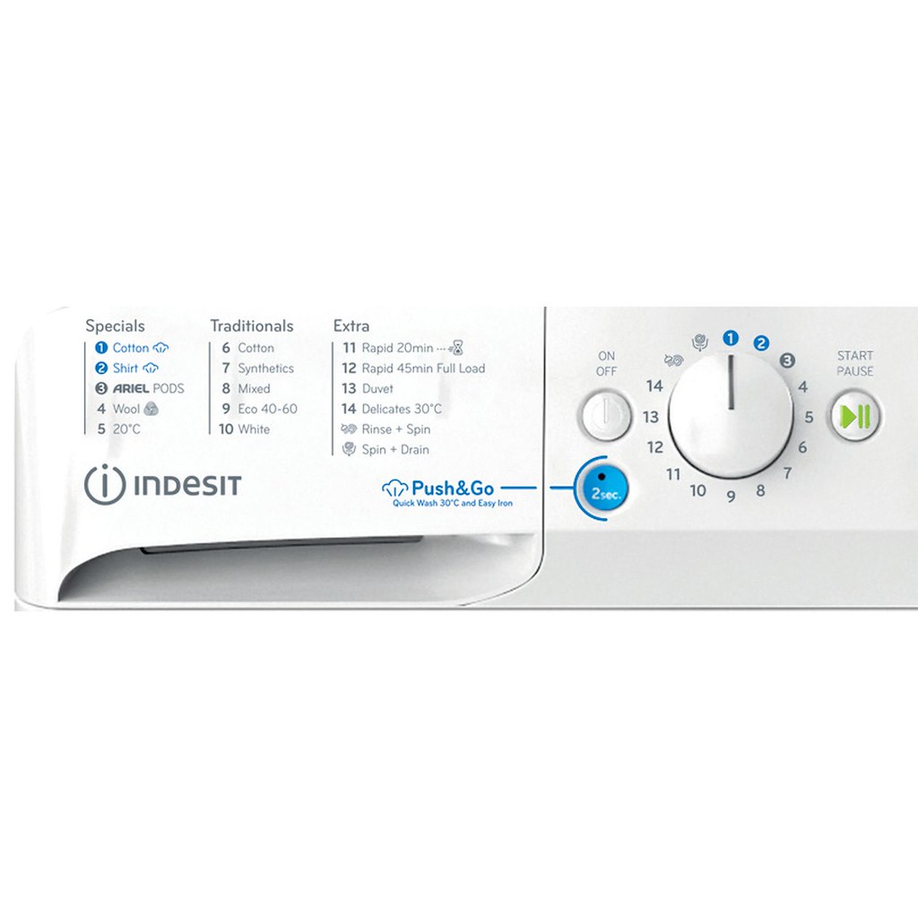 Indesit BWE 91496X WV UK Freestanding 9kg Washing Machine - Image 9