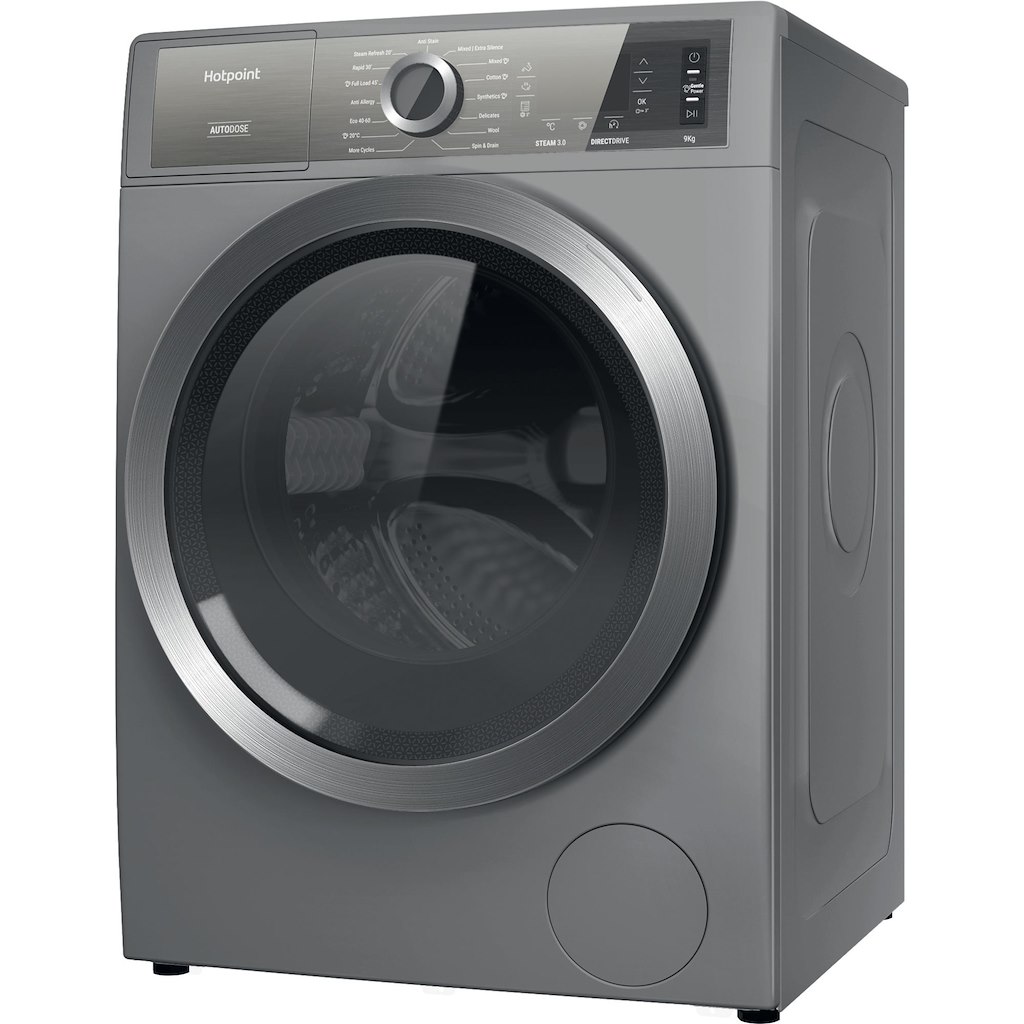 Hotpoint H8 W946SB UK Washing Machine - Silver - Image 2