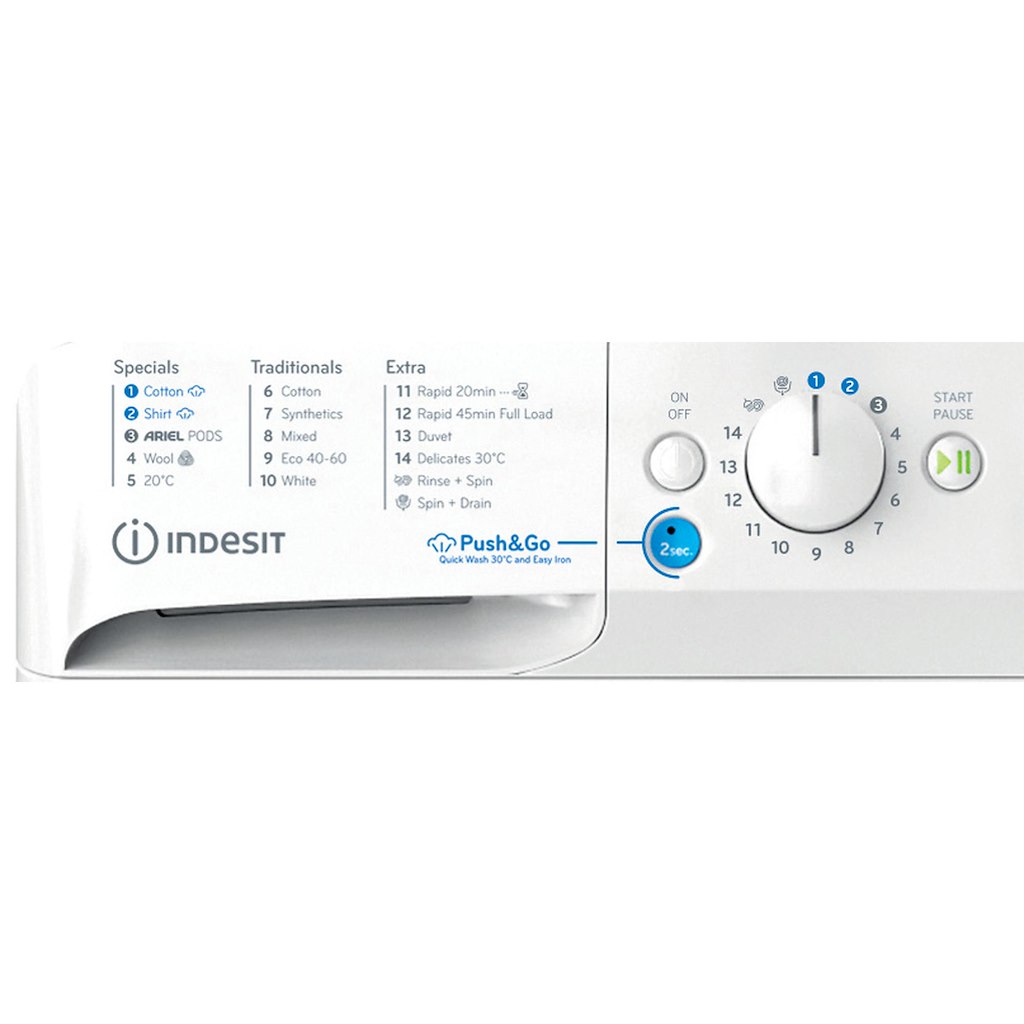 Indesit BWE 101496X WV UK Freestanding 10kg 1400rpm Washing Machine - White - Image 6