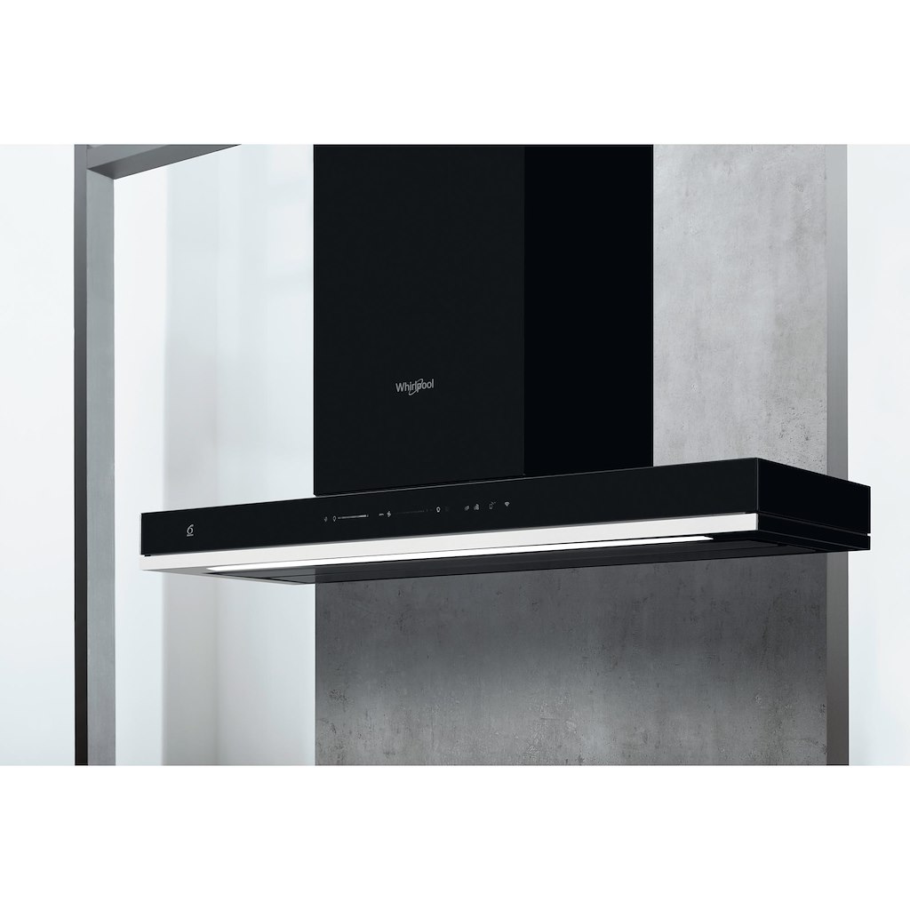 Whirlpool WHSS 90F L T C K W Collection Cooker Hood 90cm - Black - Image 4