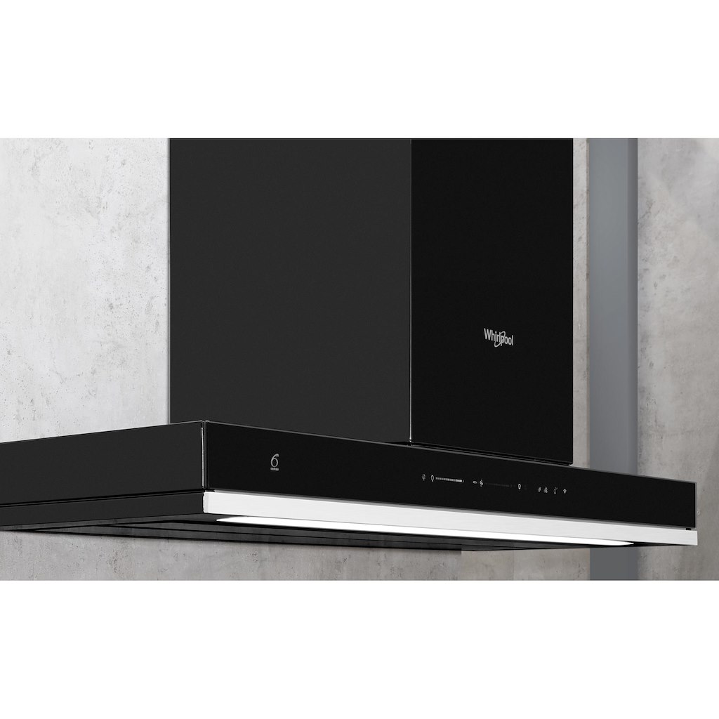 Whirlpool WHSS 90F L T C K W Collection Cooker Hood 90cm - Black - Image 9