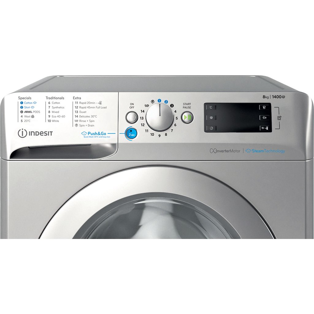 Indesit BWE 81496X SV UK Freestanding 8kg Washing Machine - Image 3