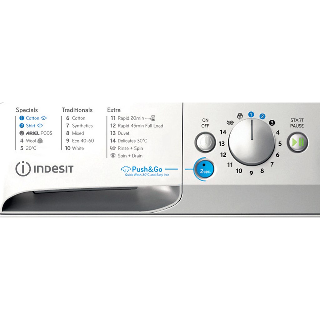 Indesit BWE 81496X SV UK Freestanding 8kg Washing Machine - Image 4