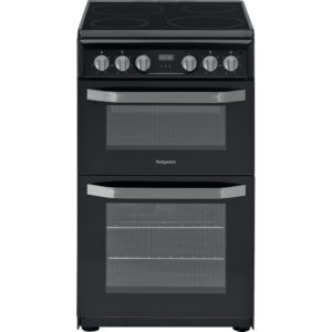 Hotpoint HD5V93CCB/UK Electric Freestanding 50cm Double Cooker - Black