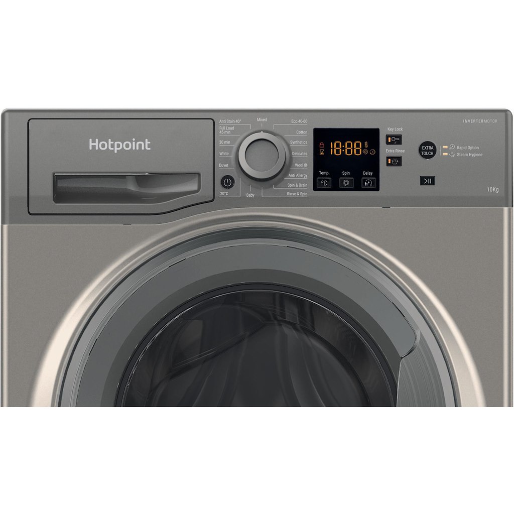 Hotpoint NSWM 1046 GG UK Anti-Stain 10kg 1400rpm Washing Machine - Graphite - Image 3
