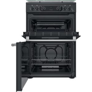 Hotpoint CD67G0C2CA/UK Gas Freestanding 60cm Double Cooker - Dark Grey - Image 2