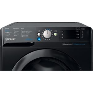 Indesit BDE 96436 UK Freestanding 9+6kg Washer Dryer - Black - Image 3