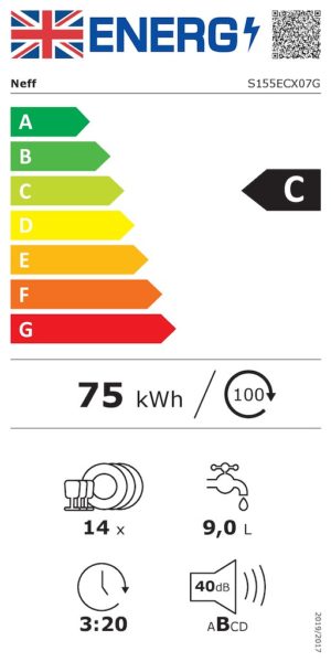 Neff S155ECX07G, Fully-integrated dishwasher - Image 9