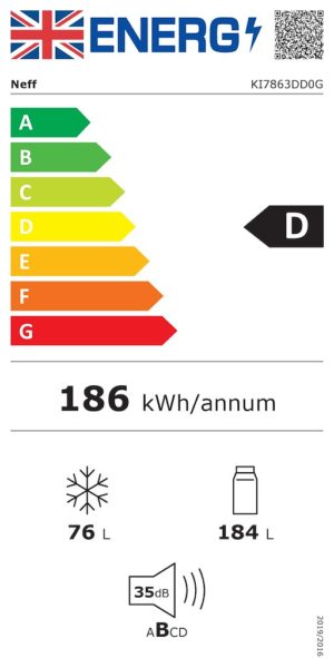 Neff KI7863DD0G, Built-in fridge-freezer with freezer at bottom - Image 5