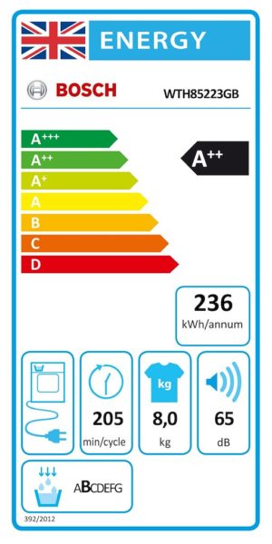 Bosch WTH85223GB, Heat pump tumble dryer - Image 10