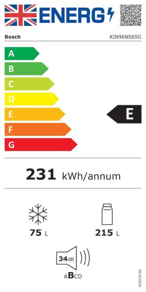 Bosch KIN96NSE0G, Built-in fridge-freezer with freezer at bottom - Image 2