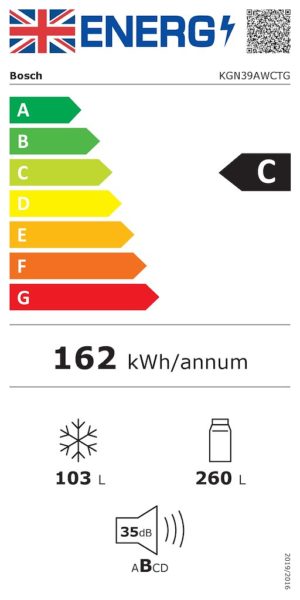 Bosch KGN39AWCTG, Free-standing fridge-freezer with freezer at bottom - Image 9