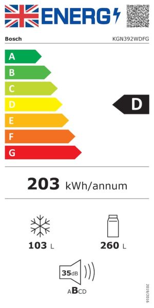 Bosch KGN392WDFG, Free-standing fridge-freezer with freezer at bottom - Image 11