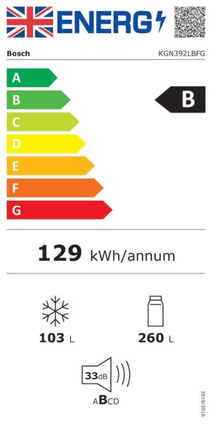 Bosch KGN392LBFG, Free-standing fridge-freezer with freezer at bottom - Image 5