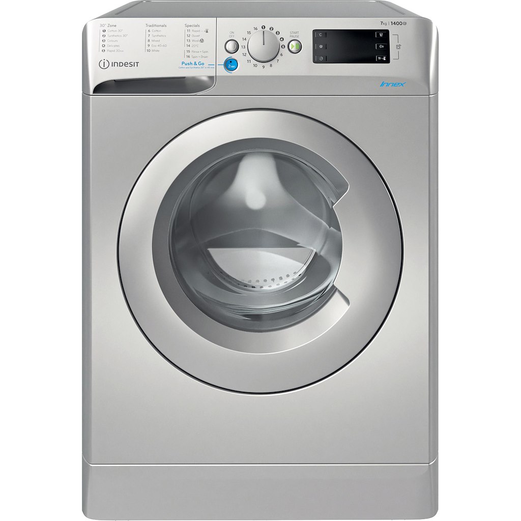 Indesit BWE 71452 S UK N Innex Washing Machine - Silver - Image 2