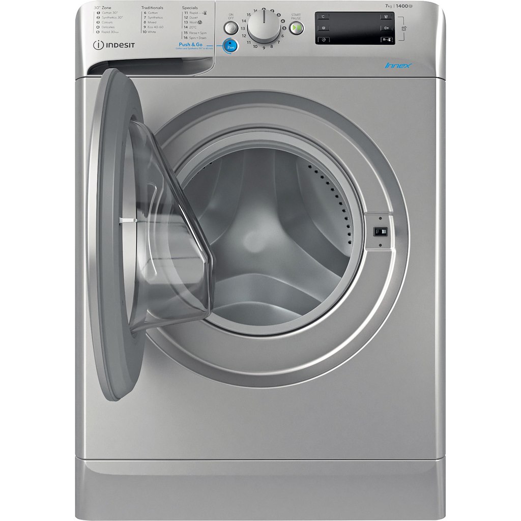 Indesit BWE 71452 S UK N Innex Washing Machine - Silver - Image 4