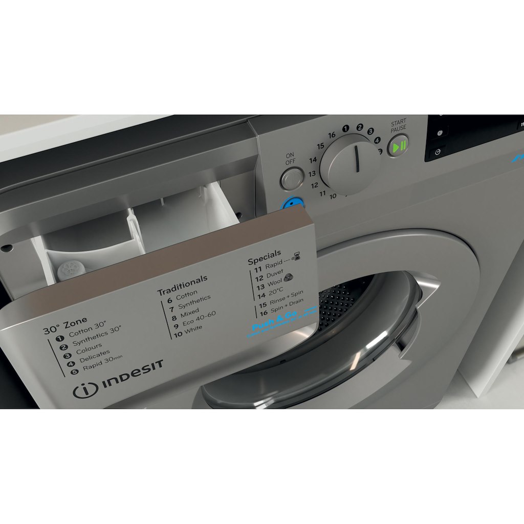 Indesit BWE 71452 S UK N Innex Washing Machine - Silver - Image 11