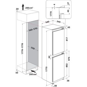 Hotpoint HBC185050F1 Built-In Fridge Freezer - Image 6