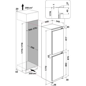 Hotpoint HBC185050F1 Built-In Fridge Freezer - Image 7