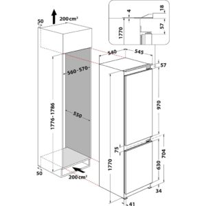 Hotpoint HMCB 70301 UK Integrated Fridge Freezer - Image 8