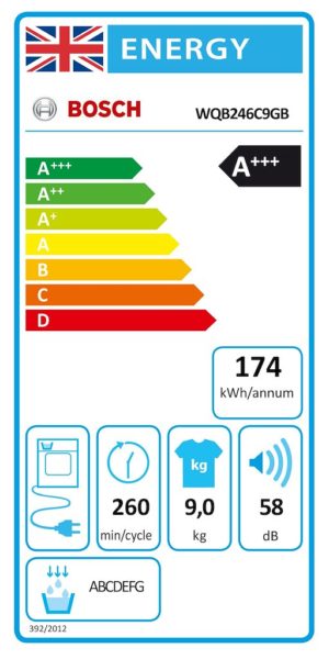 Bosch WQB246C9GB, Heat pump tumble dryer - Image 7