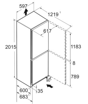 Liebherr CBNsfd5723 Freestanding Fridge Freezer with BioFresh and NoFrost - Image 8