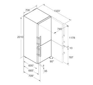 Liebherr CNef5735 Freestanding Fridge Freezer - Image 8