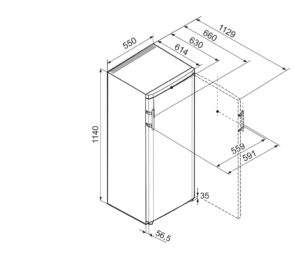 Liebherr K2340 Freestanding Tall Larder Fridge - Image 5