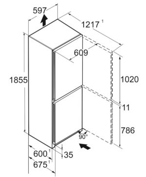 Liebherr CBNsfc522i Freestanding Fridge Freezer with BioFresh and NoFrost - Image 8