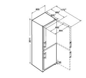 Liebherr CNbs3915 60cm Freestanding Fridge Freezer - Image 5