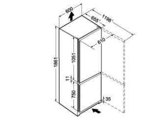 Liebherr CNel4313 60cm Freestanding Fridge Freezer - Image 6