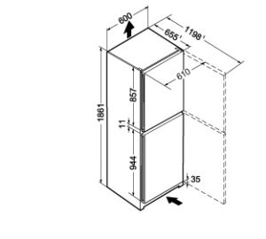 Liebherr CNel4213 60cm Freestanding Fridge Freezer - Image 6