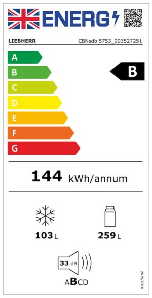 Liebherr CBNsdb5753 Freestanding Combination Fridge Freezer - Image 8