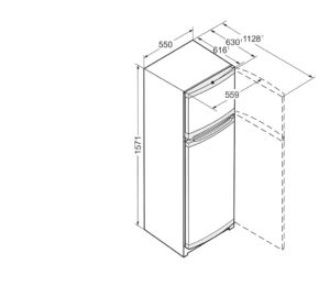 Liebherr CTel2931 Top Mount Fridge Freezer - Image 4