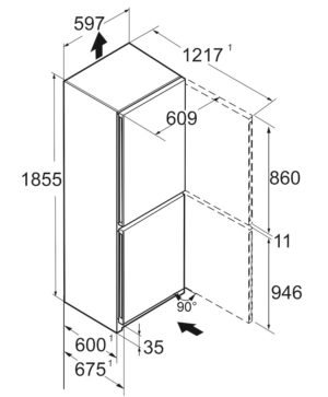 Liebherr CNd5204 Freestanding Fridge Freezer with EasyFresh and NoFrost - Image 6