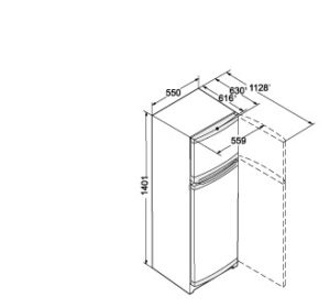 Liebherr CTel2531 55cm Wide Top Mount Fridge Freezer - Image 6