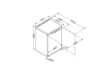 Liebherr T1400 Undercounter Larder Fridge - Image 3