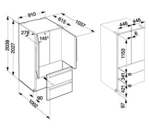 Liebherr CBNes6256 471L Freestanding American Fridge Freezer - Image 7