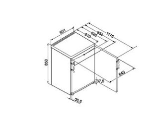 Liebherr T1714 Undercounter Fridge with 4* Ice Box - Image 4