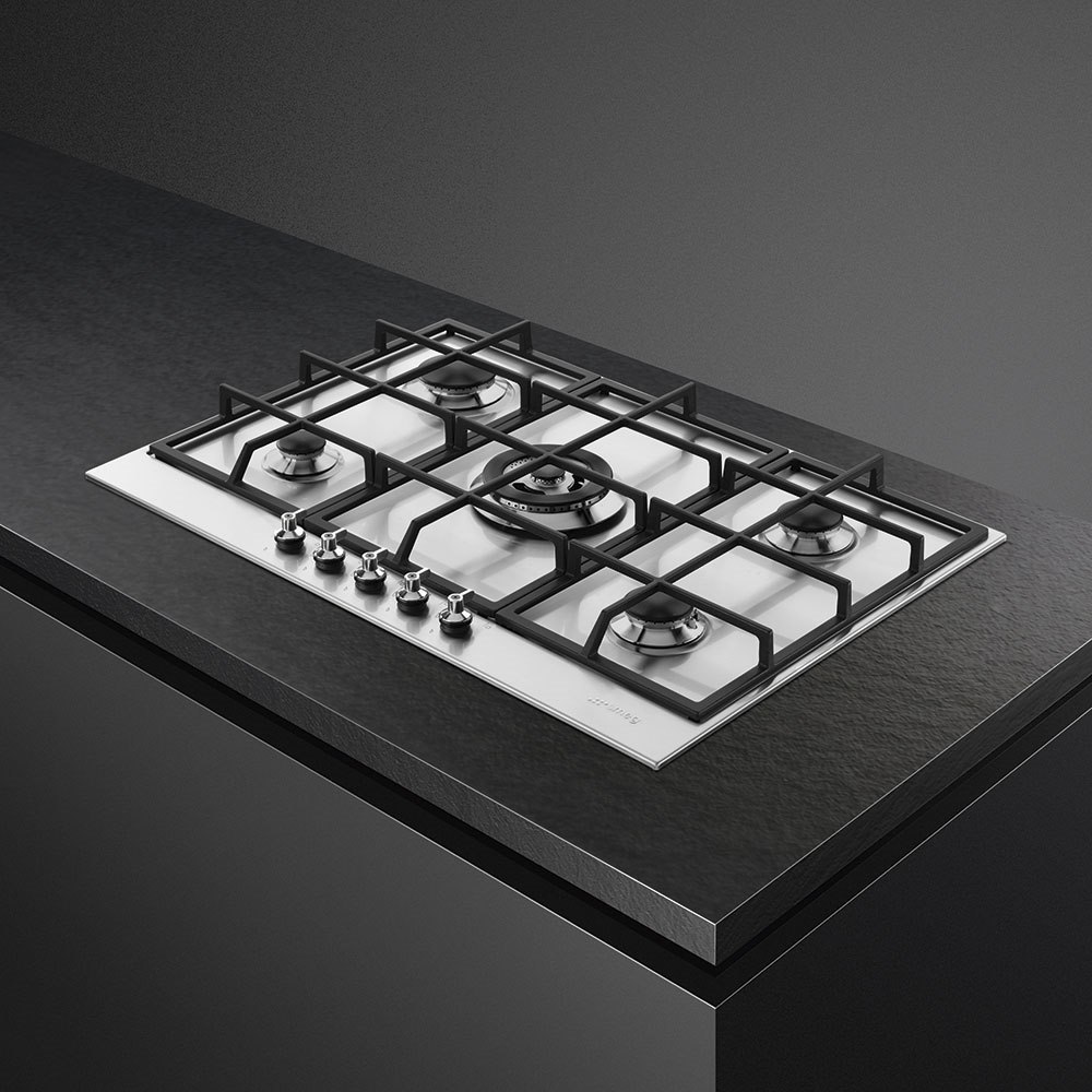 Smeg PX375 73cm Classic Gas Hob, Stainless Steel - Image 3