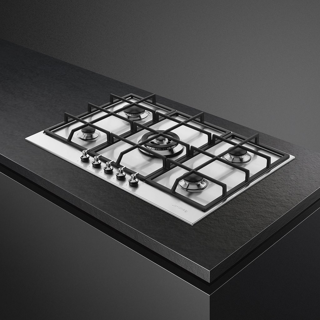 Smeg PX375 73cm Classic Gas Hob, Stainless Steel - Image 4