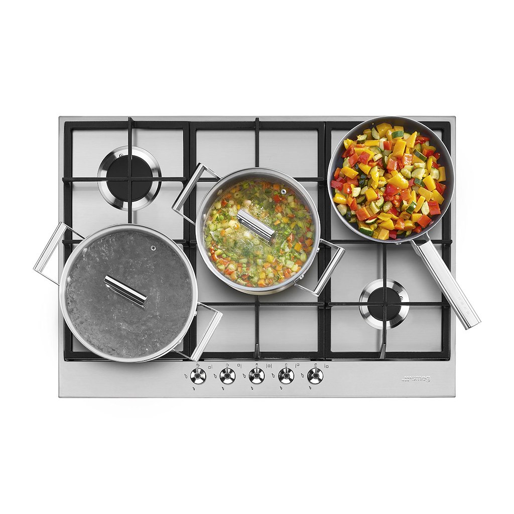 Smeg PX375 73cm Classic Gas Hob, Stainless Steel - Image 6