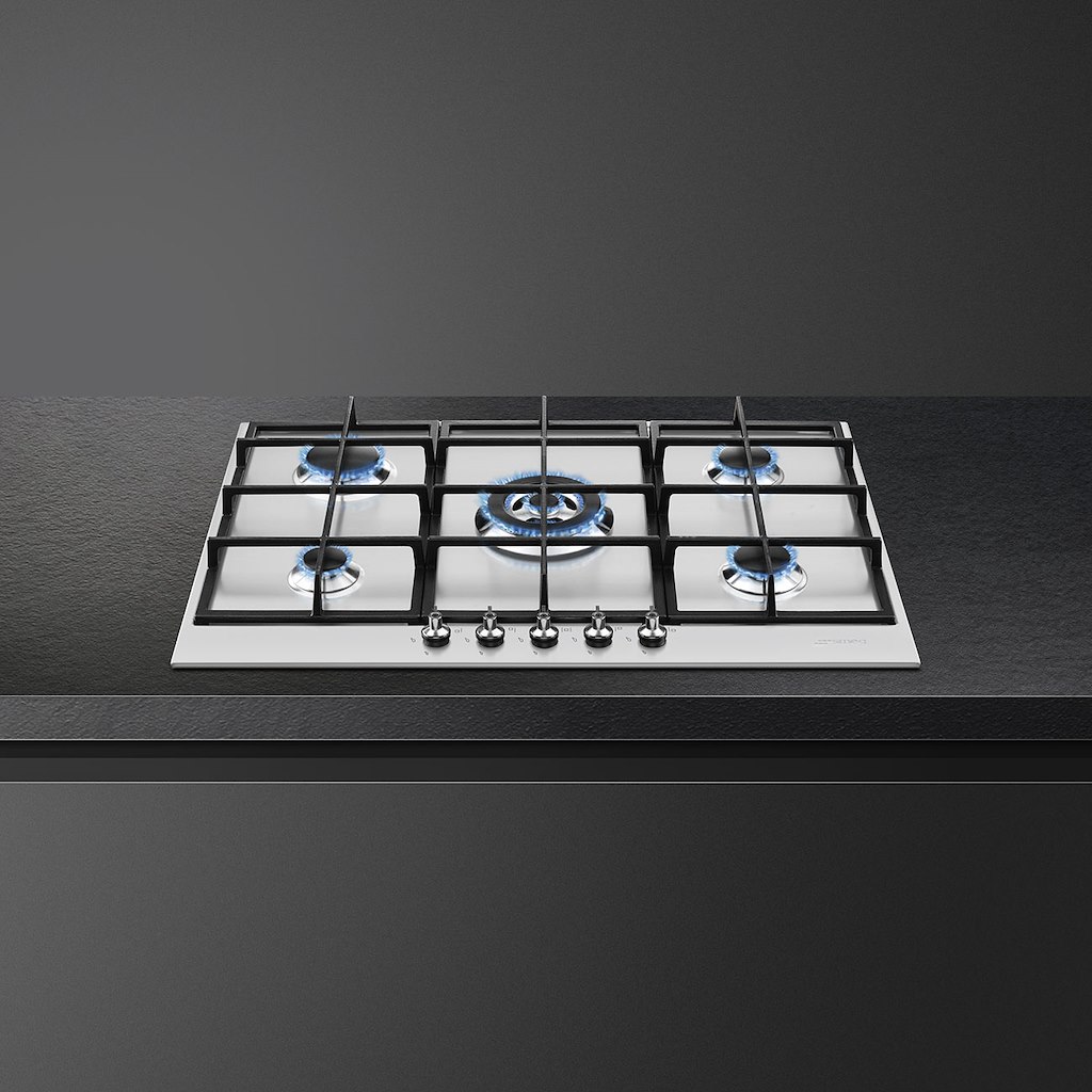 Smeg PX375 73cm Classic Gas Hob, Stainless Steel - Image 9