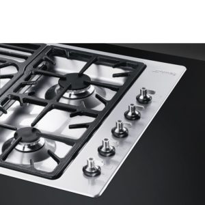 Smeg PGF95-4 87cm Classic Gas Hob, Stainless Steel - Image 4