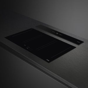 Smeg KDD90CNE 90cm Island Downdraft Hood, Black Glass - Image 3