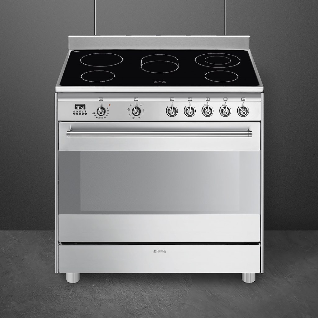 Smeg SUK91CMX9 90cm Concert Electric Range Cooker, Stainless Steel - Image 2