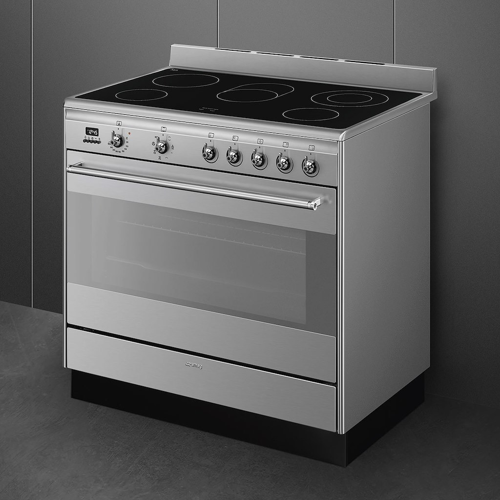 Smeg SUK91CMX9 90cm Concert Electric Range Cooker, Stainless Steel - Image 3