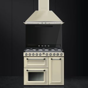 Smeg TR93P 90cm Victoria Dual Fuel Range Cooker, Cream - Image 7