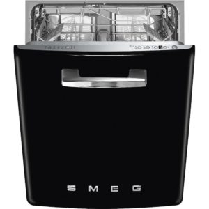 Smeg DIFABBL 60cm 50s Style Built-In Dishwasher, Black